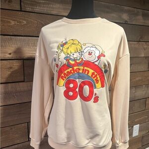 Retro 80s Kids Sweatshirt - Cream